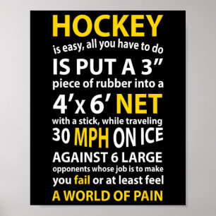 Póster Cita De Hockey Divertido El Hockey Es Un Regalo Fá