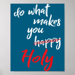 Póster Cita de humor sagrado feliz hazlo
