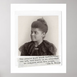 Póster Cita de Ida B. Wells - Grandes mujeres negras en l