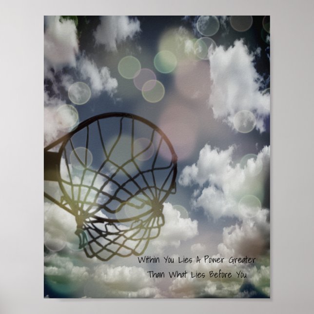 Póster Cita de imágenes de Netball motivacional (Frente)