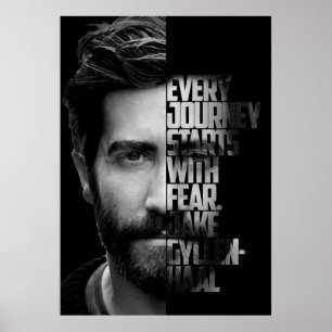 Póster Cita de Jake Gyllenhaal blanco y negro
