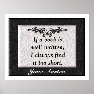Póster Cita de Jane Austen