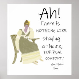 Póster Cita de Jane Austen Emma Home Comfort
