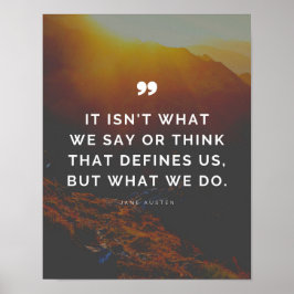 Póster Cita de Jane Austen - Nuestras Acciones Nos Define