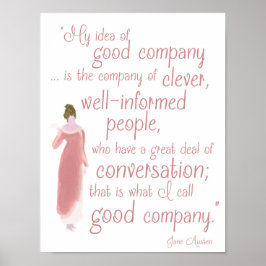 Póster Cita de Jane Auten "Good company" de Persuasion