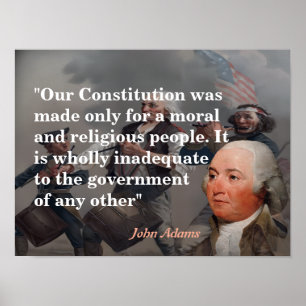 Póster Cita de John Adams sobre nuestra Constitución