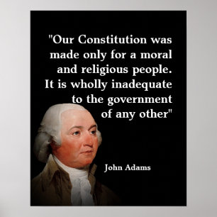 Póster Cita de John Adams sobre nuestra Constitución