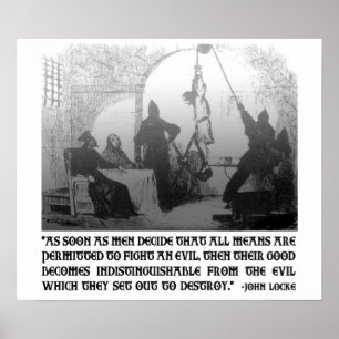 Póster Cita de John Locke en los extremos y los medios