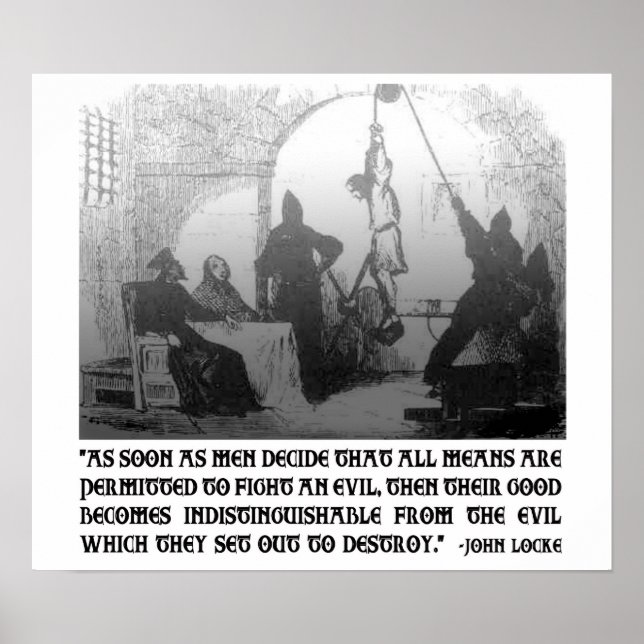 Póster Cita de John Locke sobre los finales y los medios (Frente)
