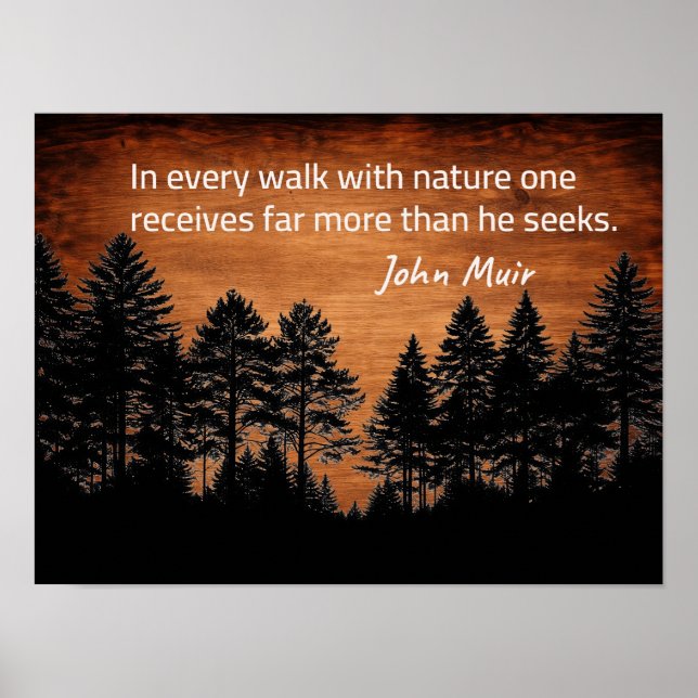 Póster cita de John Muir (Frente)