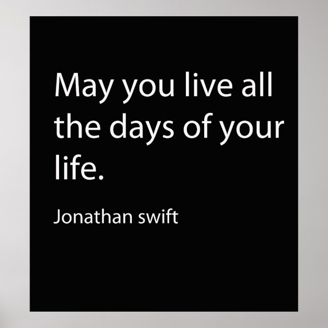 Póster Cita de Jonathan Swift Poster (Frente)