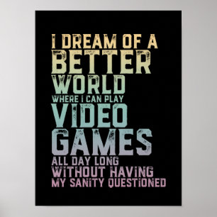 Póster Cita de jugador para videojuegos Geek de juego