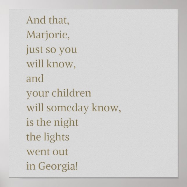 Póster Cita de Julia Sugarbaker para el diseño de mujeres (Frente)