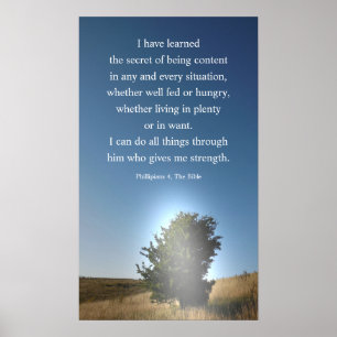 Póster Cita de la Biblia Cristiana, puedo hacer todas las