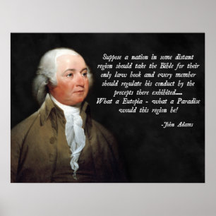 Póster Cita de la Biblia de John Adams