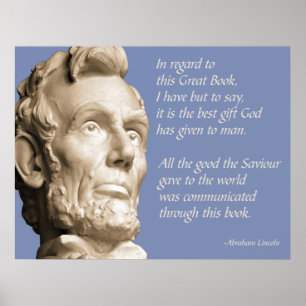 Póster Cita de la biblia de Lincoln