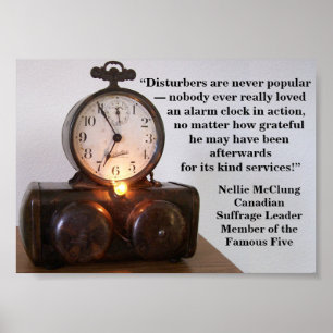 Póster Cita de la Chica rebelde Canadá Suffrage Nellie Mc