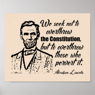 Póster Cita de la Constitución de Lincoln