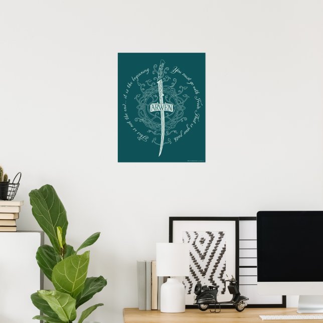 Póster Cita de la Espada Élfica de ARWEN™ (Oficina en casa)