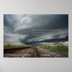 Póster Cita de la tormenta Haruki Murakami