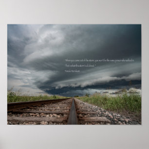 Póster Cita de la tormenta Haruki Murakami