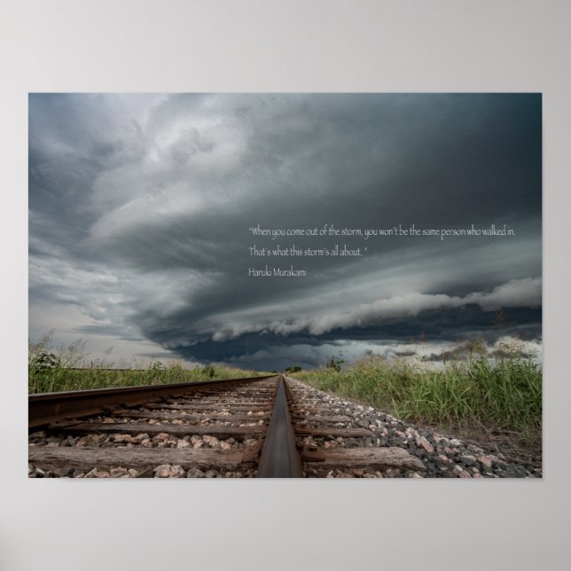 Póster Cita de la tormenta Haruki Murakami (Frente)