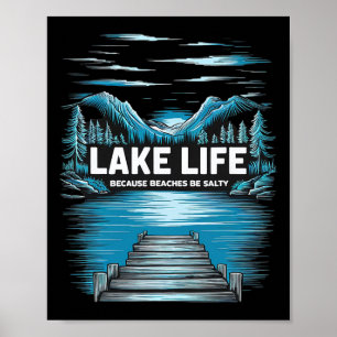 Póster Cita de la vida en el lago Aventura Naturaleza Mon