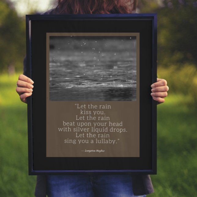 Póster Cita de Langston Hughes Rain (Subido por el creador)