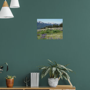 Póster Cita de Las Montañas que Llaman Pradera Flores Sil