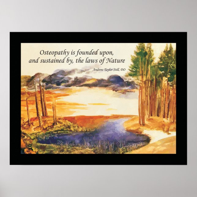 Póster Cita de Leyes Naturales Osteopáticas de A.T. (Frente)