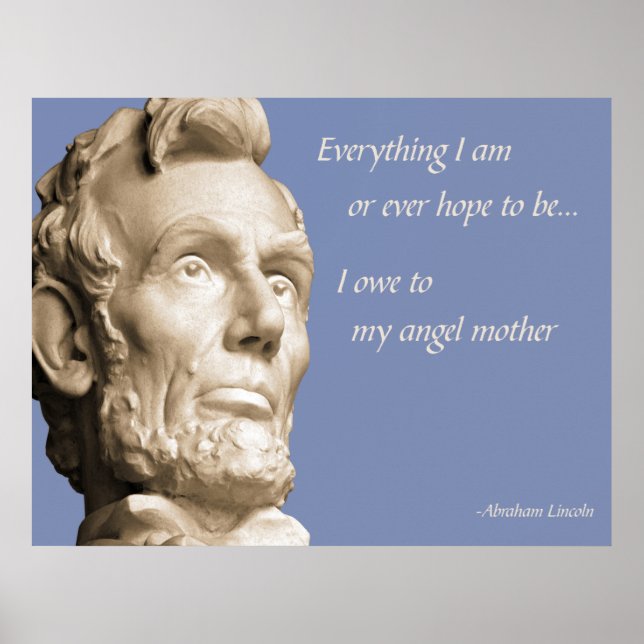 Póster Cita de Lincoln Mother (Frente)