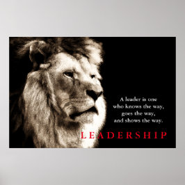 Póster Cita de Lion Motivation Leadership