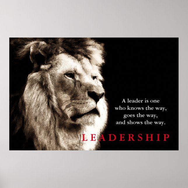 Póster Cita de Lion Motivation Leadership (Frente)