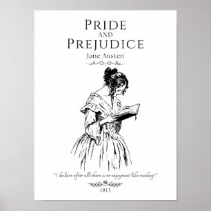 Póster Cita de literatura de Jane Austen