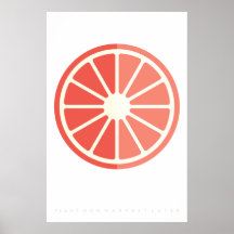 Cita de los 70 del Poster de frutas Ruby Citrus Re