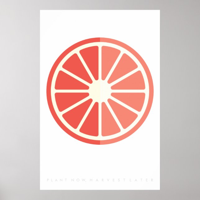 Póster Cita de los 70 del Poster de frutas Ruby Citrus Re (Frente)