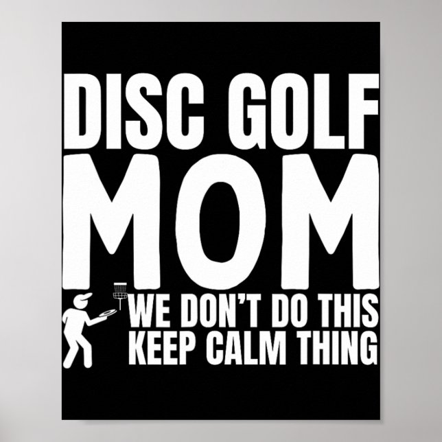 Póster Cita de mamá de disco golf divertida Disco golf  (Frente)