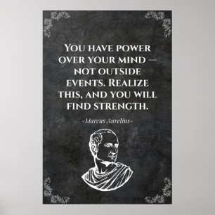 Póster Cita de Marco Aurelio. Sabio