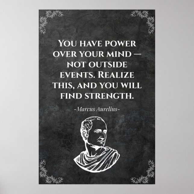 Póster Cita de Marco Aurelio. Sabio (Frente)