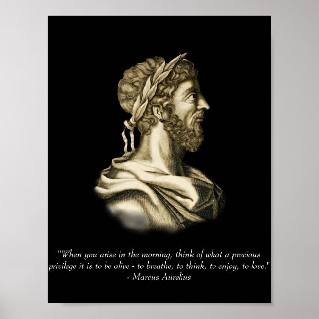 Póster Cita de Marcus Aurelius (Frente)