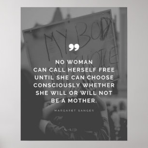 Póster Cita de Margaret Sanger de Pro Choice