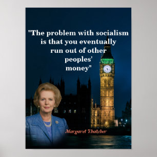 Póster Cita De Margaret Thatcher Sobre El Poster Del Soci