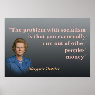Póster Cita De Margaret Thatcher Sobre El Poster Del Soci