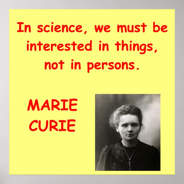 Póster cita de Marie Curie (Frente)
