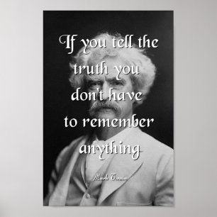 Póster Cita de Mark Twain, cuenta la verdad