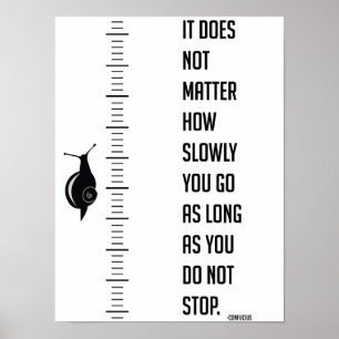 Póster Cita de motivación de Confucio