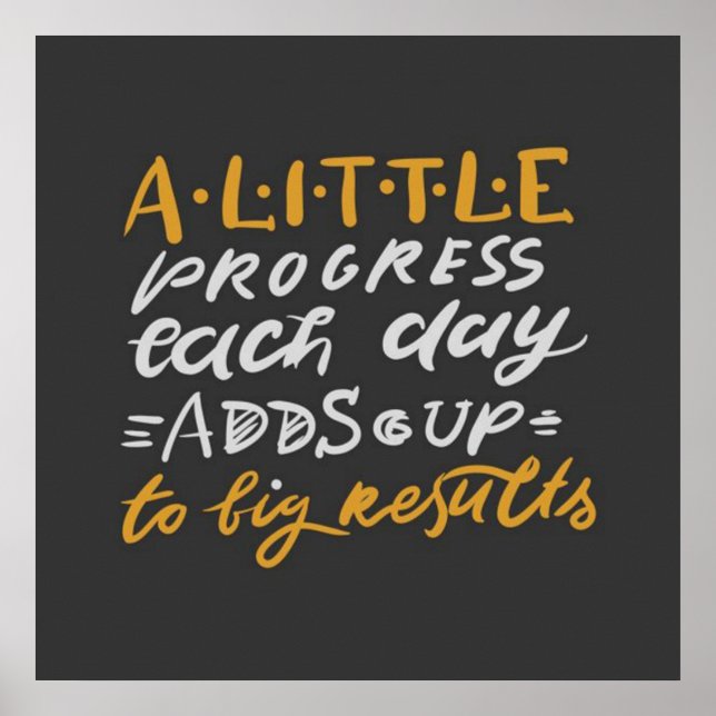 Póster Cita de motivación de entrenamiento de gimnasio (Frente)