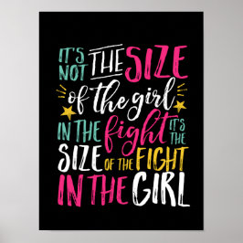 Póster Cita de motivación inspiradora Chica fuerte