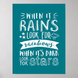 Póster Cita de motivación inspiradora considera positiva