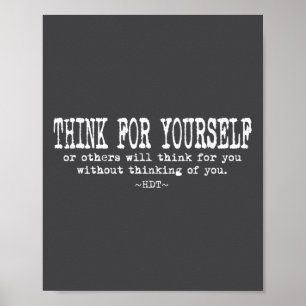 Póster Cita de Motivación Inspiradora - Piensa por Ti